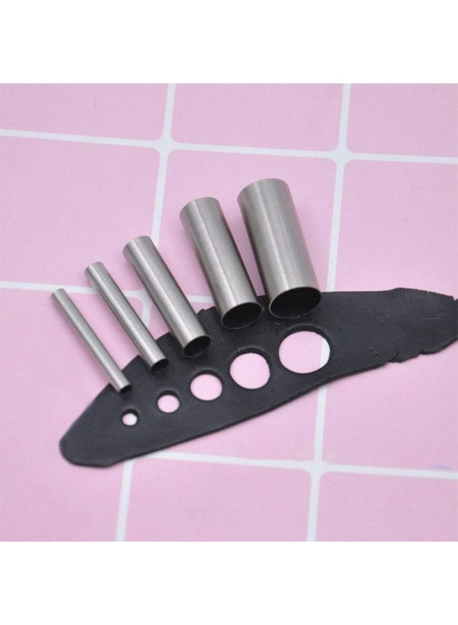 Vidillo Clay Cutters 7Pcs Hole Hollow Punch Cutter Set Stainless Steel Indentation Round Circle Shape Cutters Mold Ceramics Dotting Baking Mold Cutter Punch Tools For Clay Pottery Craft With Storage Case(B2) - Image 3