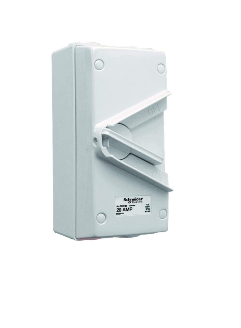 Schneider Electric 20A 440V Surface Mount Triple Pole Isolating Switch IP66 weatherproof - Image 1