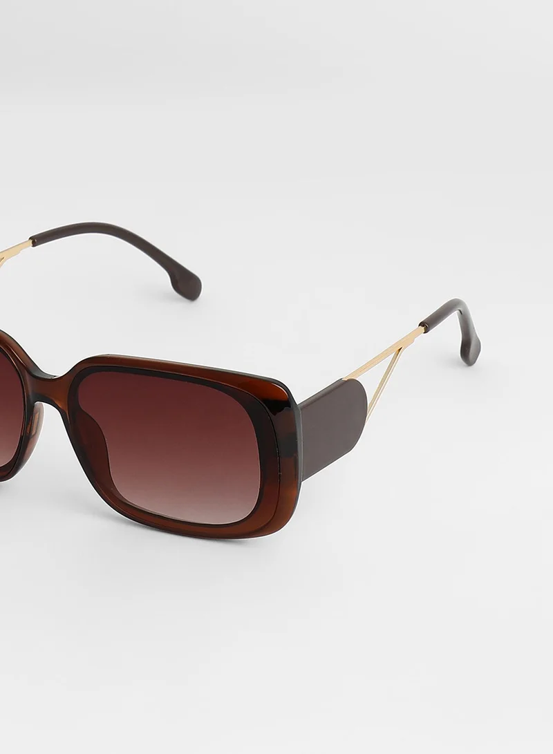 Haute Sauce Chunky Rectangular Sunglasses