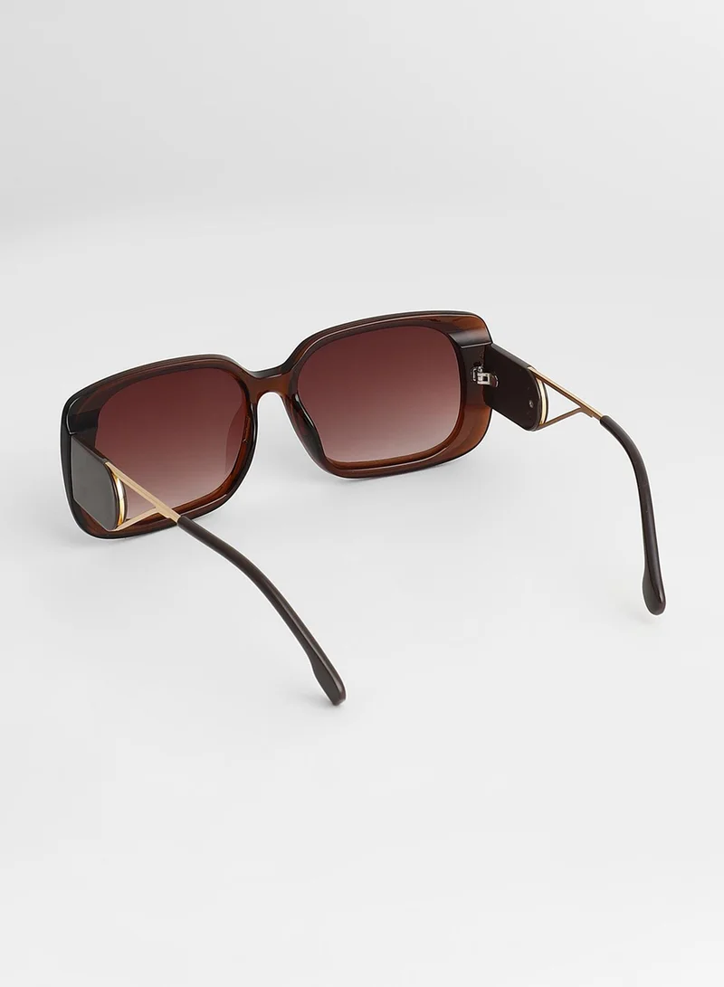 Haute Sauce Chunky Rectangular Sunglasses