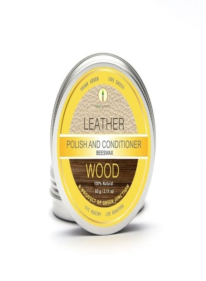 Green Junction Beeswax Wood & Leather Polish & Conditioner, 60 Gms - Image 1