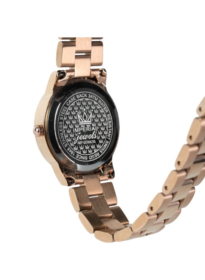 IMPERIAL Men's Rose Gold Stainless Steel Watch, Rose Pink Dial, Y121 Movement, Butterfly Clasp, 3ATM Water Resistant Watch for Men | IMP.GD6629L7613 - Image 4