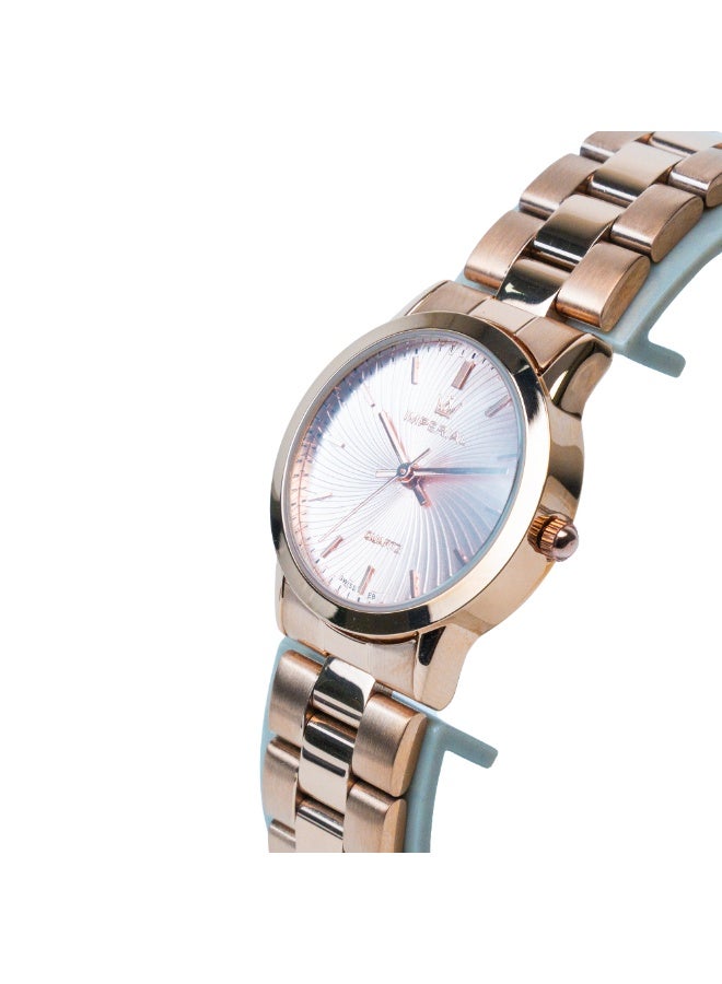 IMPERIAL Men's Rose Gold Stainless Steel Watch, Rose Pink Dial, Y121 Movement, Butterfly Clasp, 3ATM Water Resistant Watch for Men | IMP.GD6629L7613 - Image 3