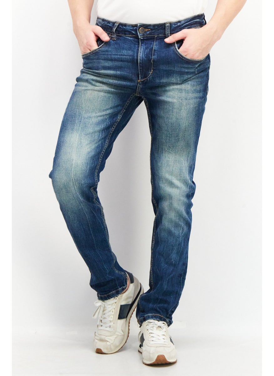Sorbino Men Slim Fit Wash Stretchable Denim, Navy  - Image 1