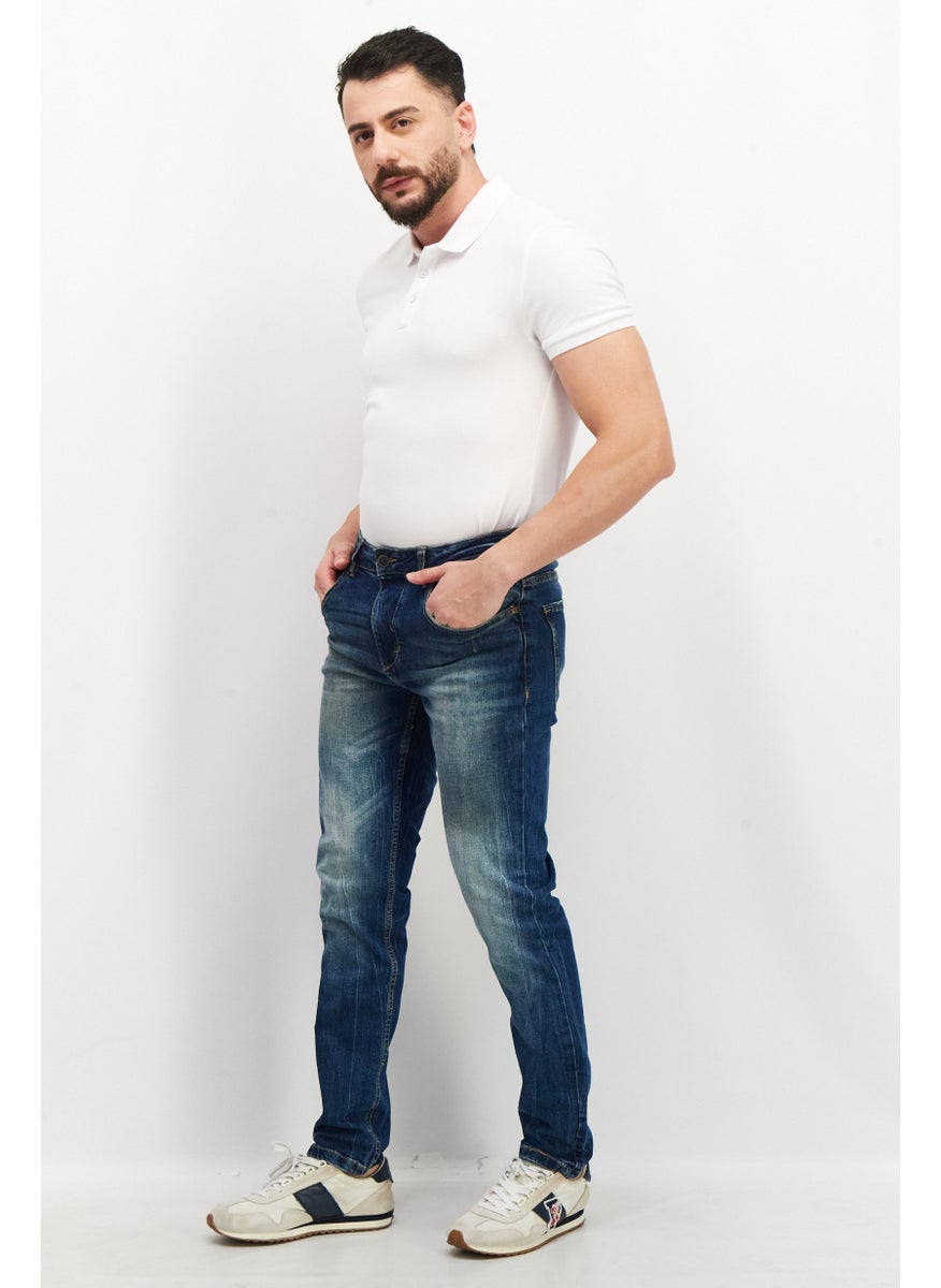Sorbino Men Slim Fit Wash Stretchable Denim, Navy  - Image 4