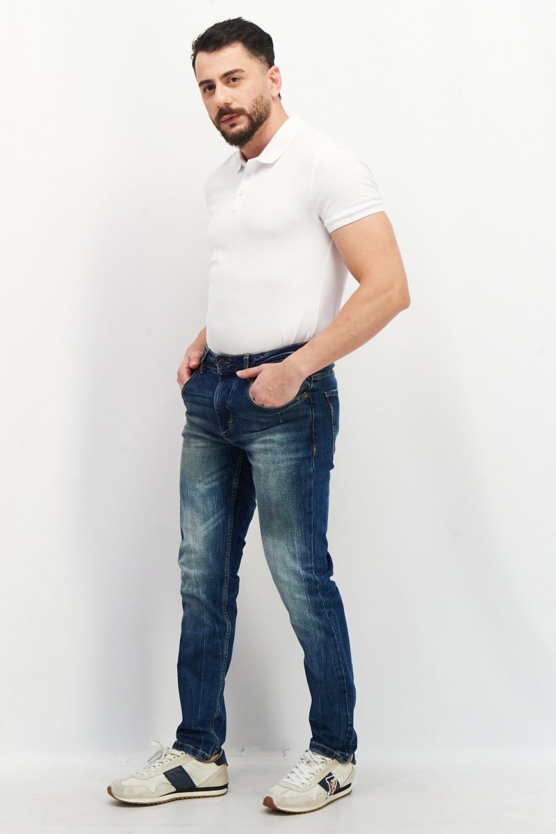 Sorbino Men Slim Fit Wash Stretchable Denim, Navy - Image 4