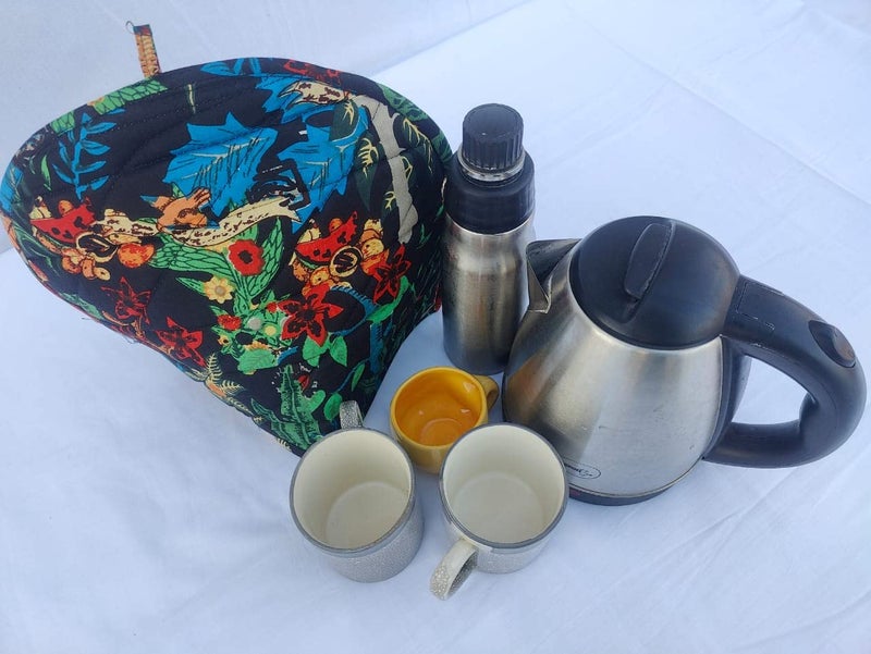 Malan Bai Mandala Tea Cozy Cover Hand Block Winter Tea Cozy Cotton Tea Kettle Warmer Pot Cover Hot Coffee Cover Handamde Kitchen Décor Brand: Malan Bai - Image 3