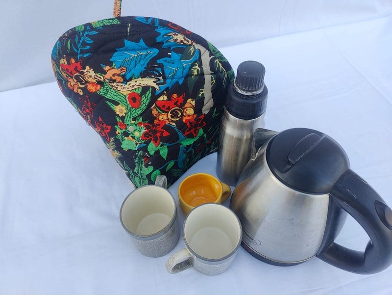 Malan Bai Mandala Tea Cozy Cover Hand Block Winter Tea Cozy Cotton Tea Kettle Warmer Pot Cover Hot Coffee Cover Handamde Kitchen Décor Brand: Malan Bai - Image 1