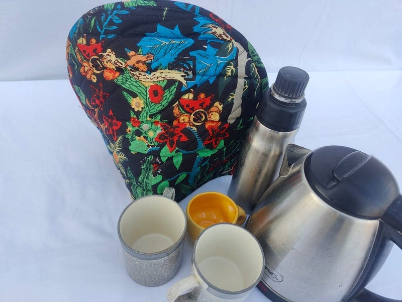 Malan Bai Mandala Tea Cozy Cover Hand Block Winter Tea Cozy Cotton Tea Kettle Warmer Pot Cover Hot Coffee Cover Handamde Kitchen Décor Brand: Malan Bai - Image 5