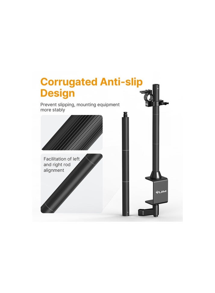 ULANZI VIJIM LS15 Multifunction Photo Studio Stand – Adjustable Desk-Mounted Overhead Arm Rig with Ball Heads & Accessory Mounts for Cameras, Lights, Mics & Top-Down Filming - Image 5