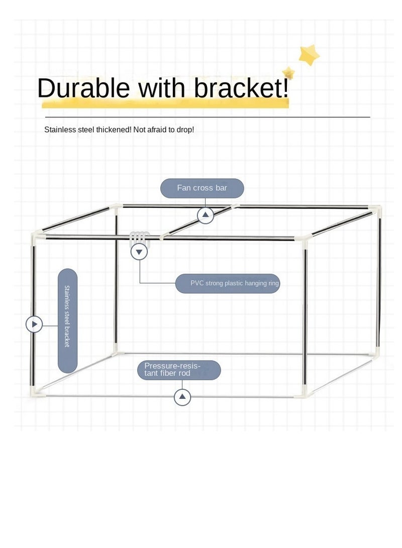 Bluejw Bed Canopy Tents Curtain Blackout Curtain Single Bed Tent Curtain Student Shading Cloth Bed Canopy Mosquito Net Student Sleep Privacy Protection - Image 5