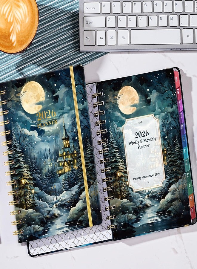 مايبوك مخطط 2026 - يناير 2026 - ديسمبر 2026، 6.3 بوصة × 8.4 بوصة، مخطط أسبوعي وشهري لعام 2026 مع فواصل ملونة، تجليد حلزوني مزدوج، ورق فاخر - Image 2