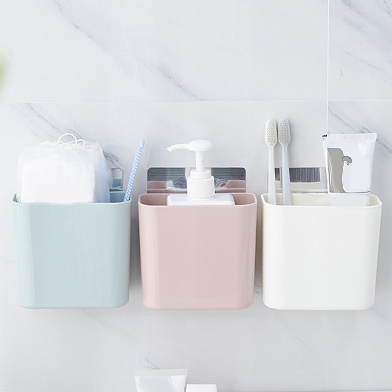 Wall Hang Bathroom Storage Box, No Drill Required, Perfect for Toothpaste and Toothbrushes - Image 5