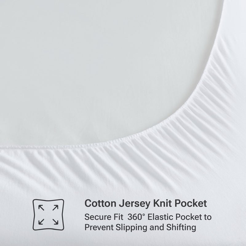 Sleep Philosophy Cal King Mattress Pad, Cotton Mattress Protector Classic Cloud Quilted Bed Cover, All Natural Breathable Mattress Topper Fitted Pocket Fits Up to 16", Machine Washable, White - Image 4