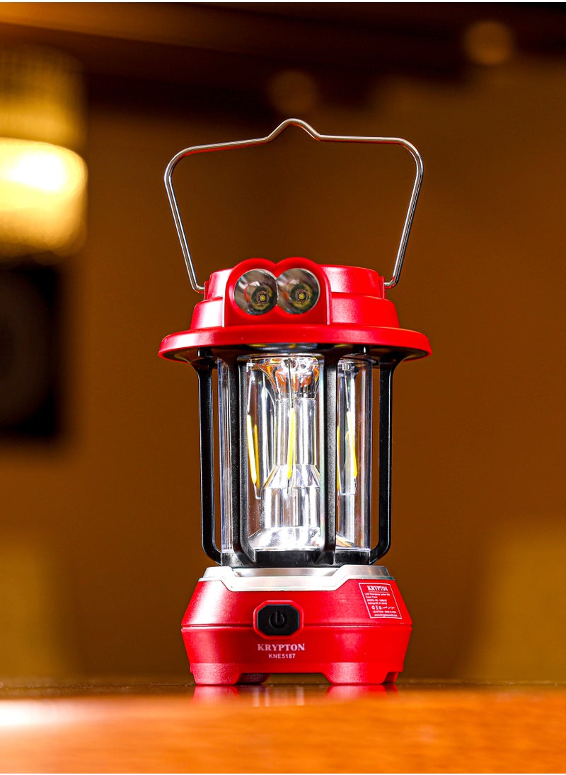 KRYPTON - Krypton LED Emergency Lantern with Solar Panel- KNE5187/ Energy Efficient Design, Super Bright and Long Hours Working/ Compact, Portable and Light-Weight/ Perfect for Indoor and Outdoor , 2 Years Warranty - Image 1