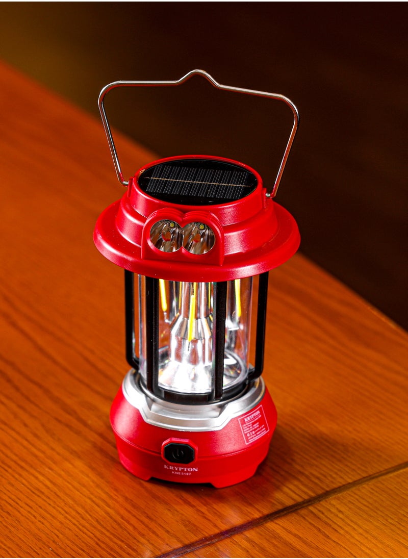 KRYPTON - Krypton LED Emergency Lantern with Solar Panel- KNE5187/ Energy Efficient Design, Super Bright and Long Hours Working/ Compact, Portable and Light-Weight/ Perfect for Indoor and Outdoor , 2 Years Warranty - Image 1
