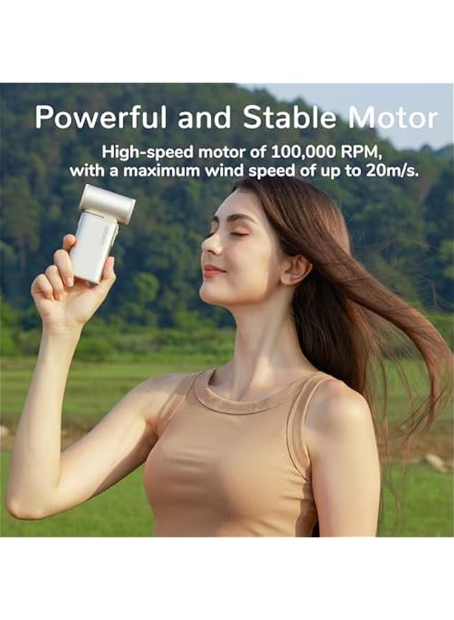 جيزليف مروحة سوبر جيت محمولة باليد 8800mAh، منفضة هواء كهربائية 100000 دورة في الدقيقة، منفاخ هواء جاف 20 متر/ثانية، مروحة تربو 100 سرعة شاشة رقمية، منفضة هواء مضغوطة قابلة لاعادة الشحن - رمادي داكن  - Image 4