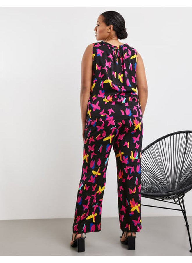 GERRY WEBER - Palazzo trousers with a butterfly print, Carlotta - Image 1