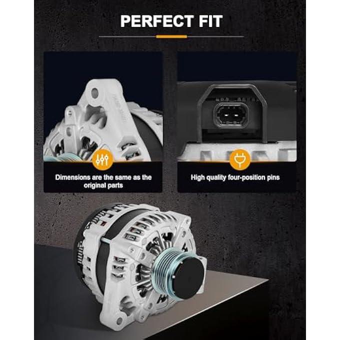 ROADFAR New Alternator Replacement for Buick for Enclave 2008-2016, for Chevrolet for Traverse 2009-2016, for GMC for Acadia 2007-2016, for Saturn for Outlook 2007-2010 - Image 4
