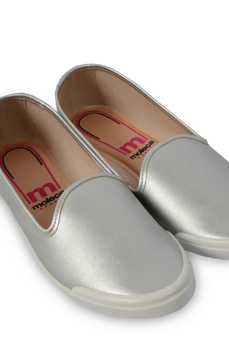 Moleca Silver Deomampo Slip Ons for Women | Best Price UAE