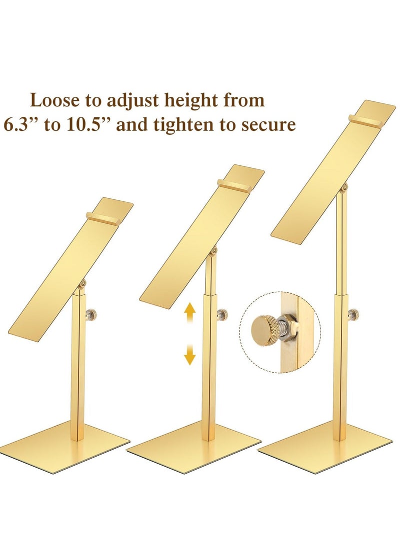 Captaintech Shoe Display Stand Gold High Heel Shoe Rack Stainless Steel Shoe Stand Shoe Riser High Heel Display Rack Holder for Shoe Store Home Shopping Malls (2 Pack) - Image 3
