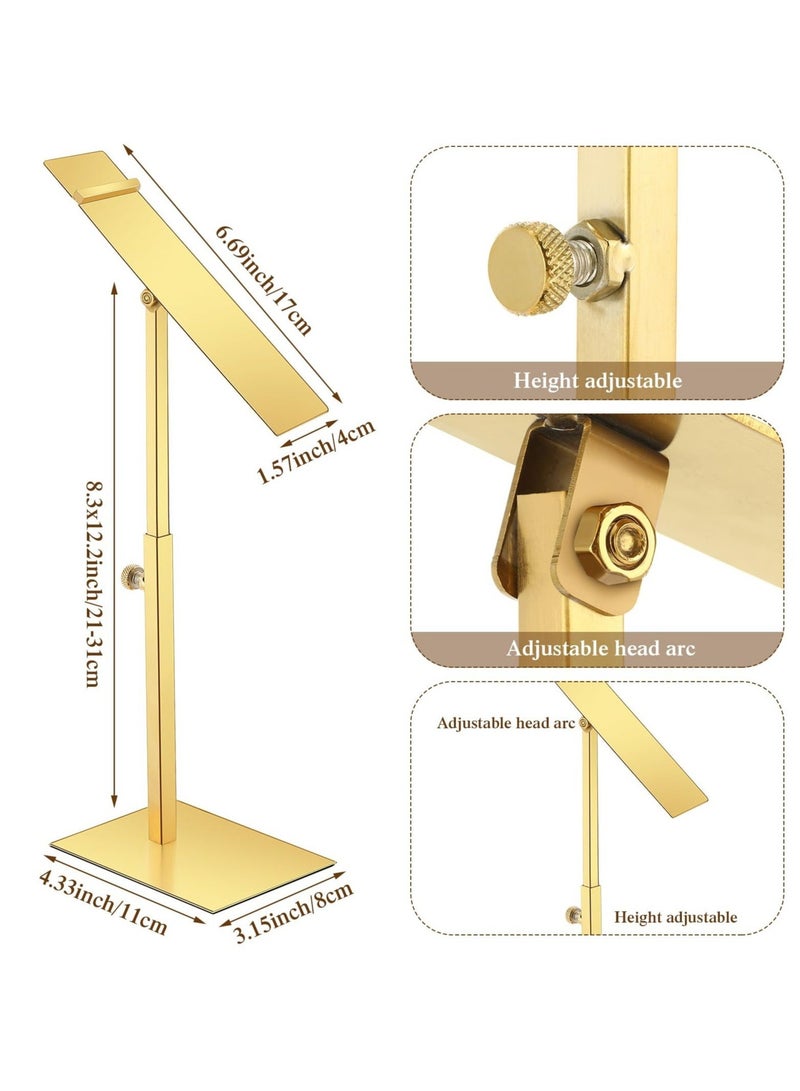 Captaintech Shoe Display Stand Gold High Heel Shoe Rack Stainless Steel Shoe Stand Shoe Riser High Heel Display Rack Holder for Shoe Store Home Shopping Malls (2 Pack) - Image 4