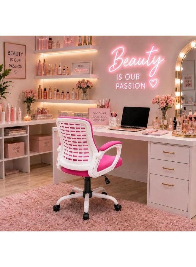 راما أوفيس فرنيتشر RAMA® Pink  Mesh Chair – B909 - Image 2