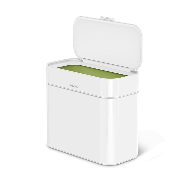 سيمبل هيومان Caddy Caddy Caddy Simplehuman قابلة للانفصال و Confertop Bin 4 لتر / 1.06 جالون أبيض - Image 1