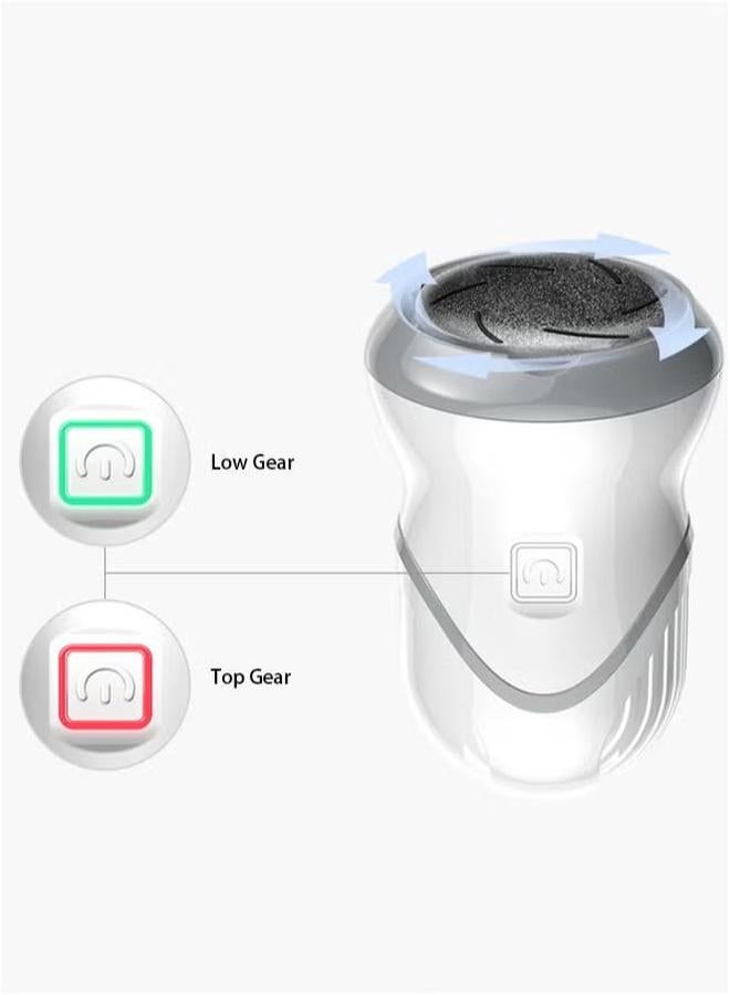 Generic Electric Foot Files Callus Remover Rechargeable Feet Pedicure With 3 Roller Heads 2 Speed for Removing Dead Skin and Calluses  - Image 3