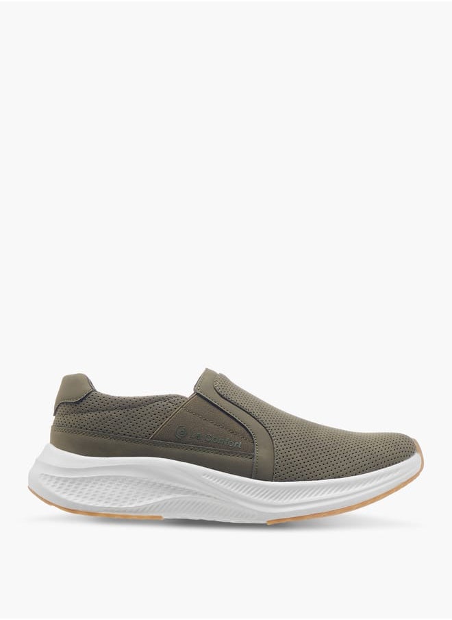 Men Textured Slip-On Loafers