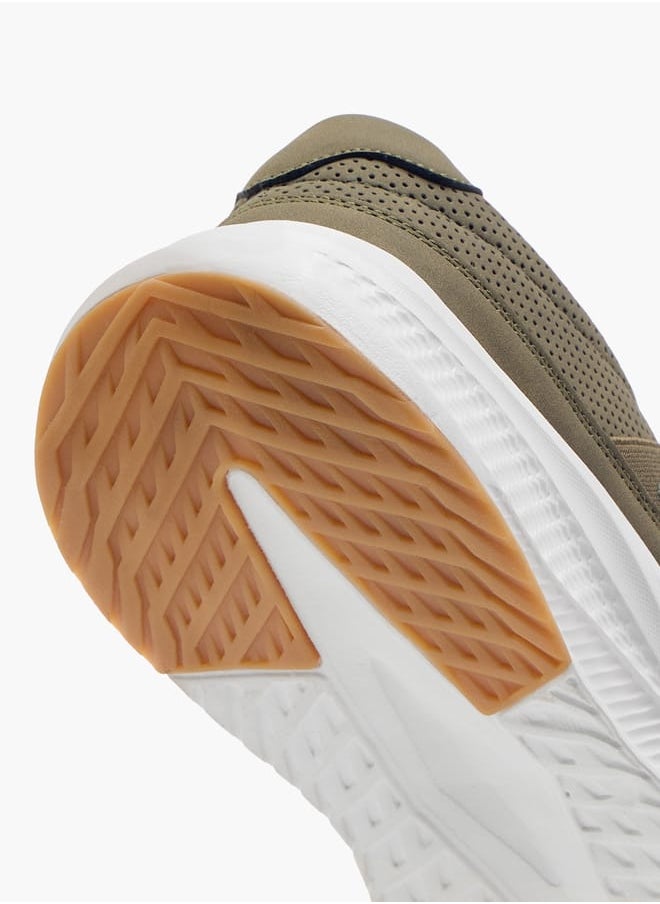 Men Textured Slip-On Loafers