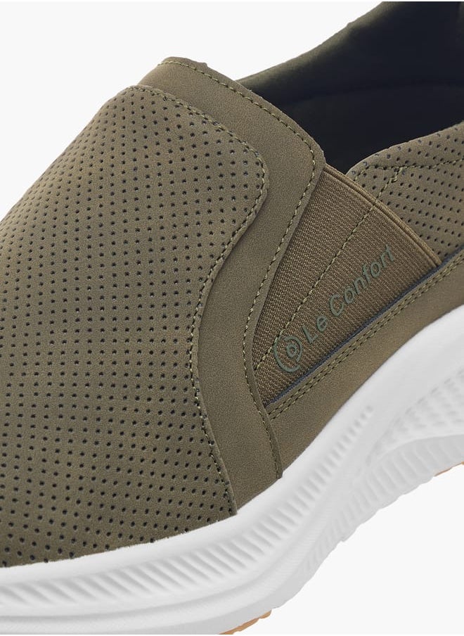 Men Textured Slip-On Loafers