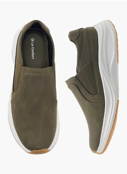 Men Textured Slip-On Loafers