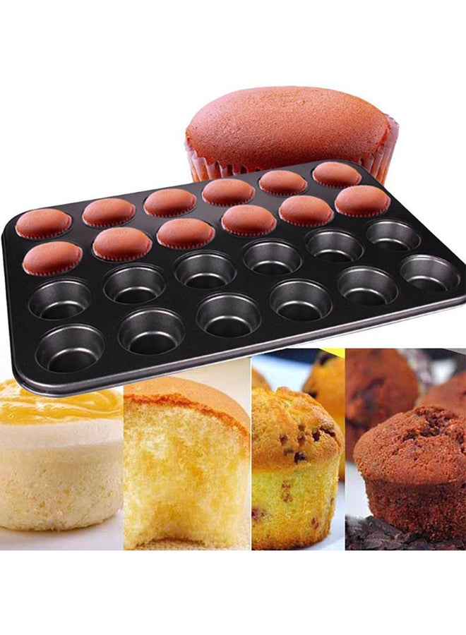 قالب صغير لخبز الكب كيك والمافن أسود 36X24سم - Image 2
