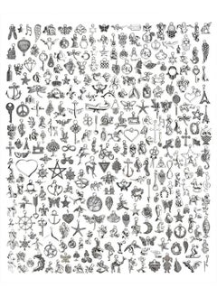 300 Pcs Wholesale Bulk Lots Jewelry Making Charms Mixed Smooth Tibetan Silver Alloy Charms Pendants Diy For Bracelet Necklace Jewelry Making And Crafting