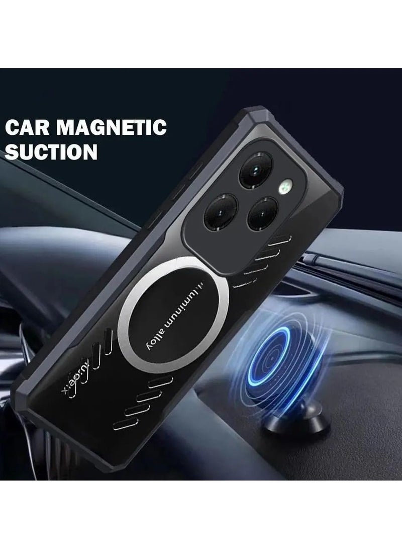 general Enclosure Compatible with Infinix Hot 40/Hot 40 Pro, Hole Dissipation Enclosure Hybrid Clear TPU Bumper Aluminium Cooling Cover - Image 4