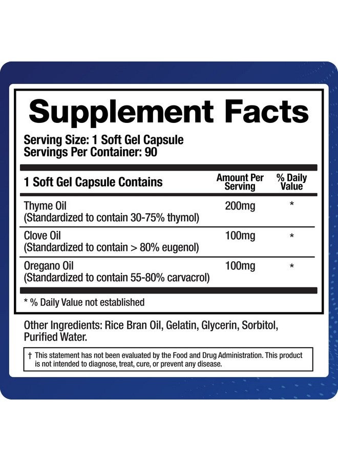 BioMatrix Oil Blend of Thyme, Oregano, Clove, Digestive Supplement for Men and Women, GI Repair Softgels | Microb-Defend (90 Capsules) - Image 3