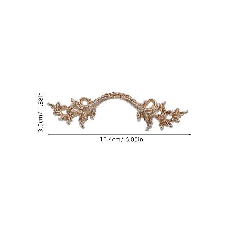 Antique Zinc Alloy Cabinet Handles Vintage Engraved Drawer Pulls European Style Furniture Hardware - Image 3