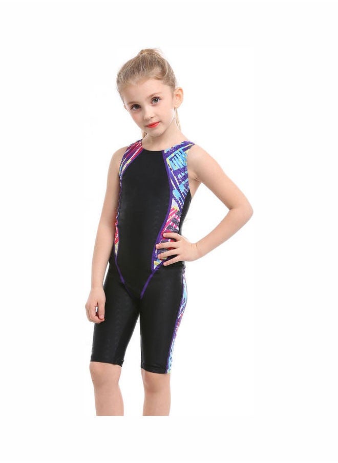 NIBEMINENT Child Sleeveless Contrast One Piece Black  - Image 1