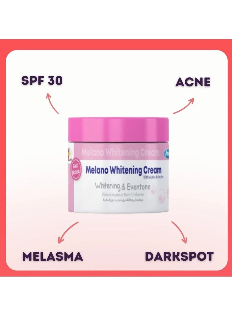MELANO Whitening Cream With Alpha Arbutin For Safe Whitening And Eventone Skin - 50 g - Image 3