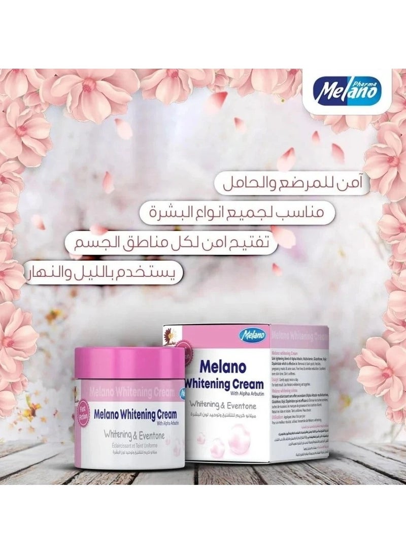 MELANO Whitening Cream With Alpha Arbutin For Safe Whitening And Eventone Skin - 50 g - Image 2