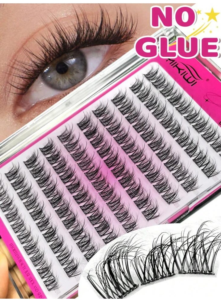 Ultra-thick self-adhesive eyelashes | Instant, glue-free application for a captivating eye look - Image 1