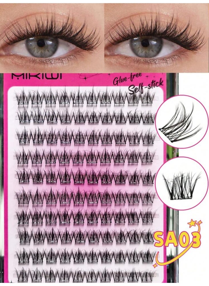 Ultra-thick self-adhesive eyelashes | Instant, glue-free application for a captivating eye look - Image 3