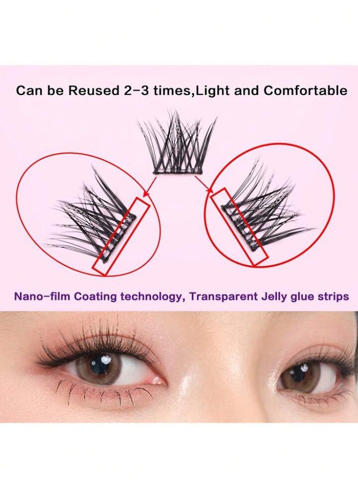 Ultra-thick self-adhesive eyelashes | Instant, glue-free application for a captivating eye look - Image 4