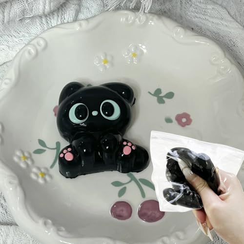 TiTiC Taba Squishy ToysValentines Cat Paw Cute Kawaii Squeeze Toys Sticky Squishy Fidget Toys Silicone Squeeze Toy for Stress ReliefCute Soft ToysBest Hellowenn Black Dragon - Image 1