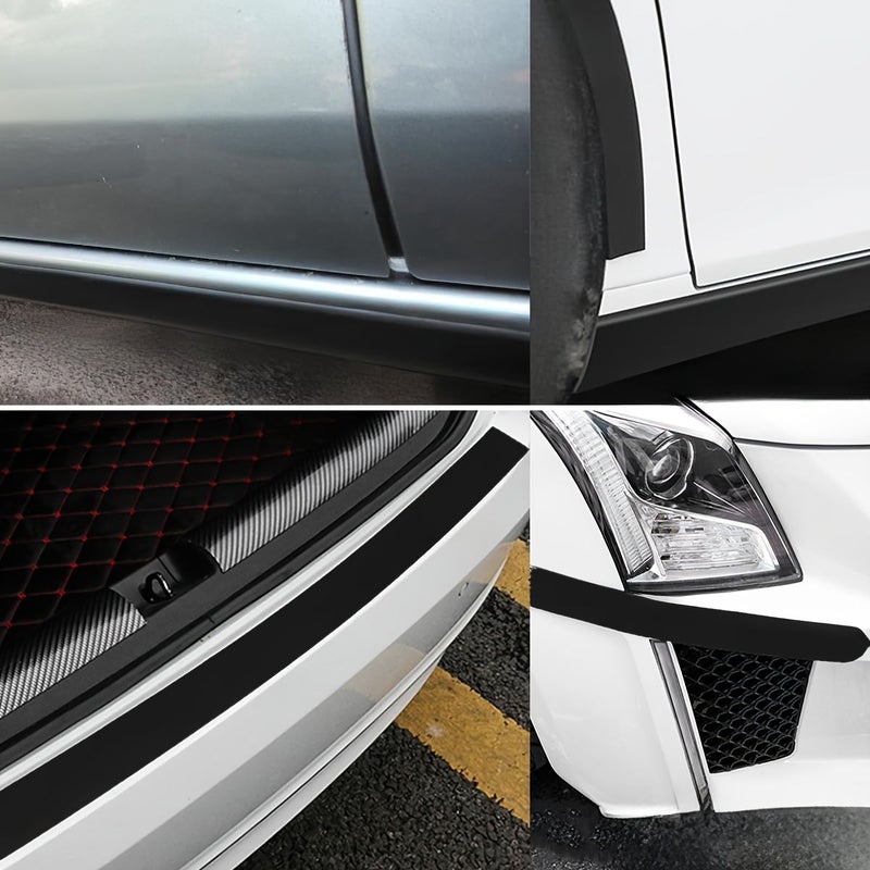 2 Rolls Car Door Anti Collision Strips White 2 Meter Extra Long Thickened Nail Free Installation Matte Material Wear Resistant Scratch Protection - Image 5