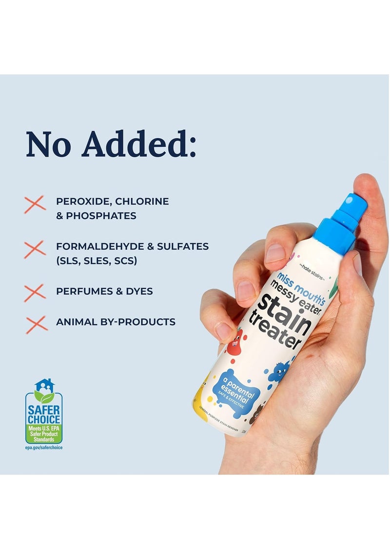 Messy Eater Stain Treater Spray - 4oz Stain Remover - Newborn  Baby Essentials - No Dry Cleaning Food, Grease, Coffee Off Laundry, Underwear, Fabric - Image 4