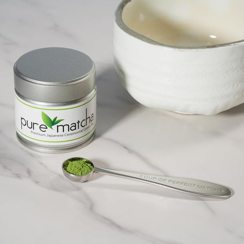 Pure Matcha ملعقة قياس ماتشا | كوب واحد من ماتشا المثالي | مغرفة من الفولاذ المقاوم للصدأ | تشطيب عالي الجودة | 1/2 ملعقة صغيرة | حصة 1 جرام - Image 3