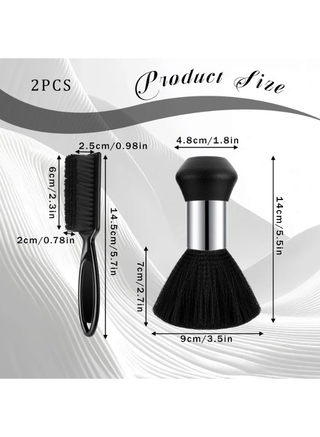 2 PCS Professional Barber Neck Duster Brush Set, Soft Hair Cleaning Brush, Salon Styling Accessories for Hair Cutting - Image 2