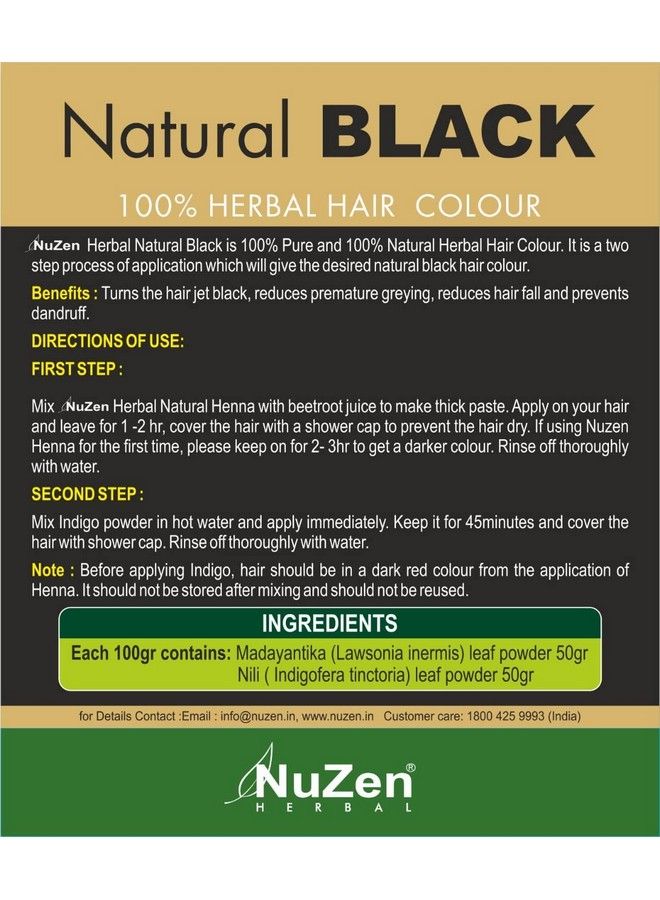 Nuzen Herbal Natural Black Henna 100Gms (Pack Of 2) - Image 4